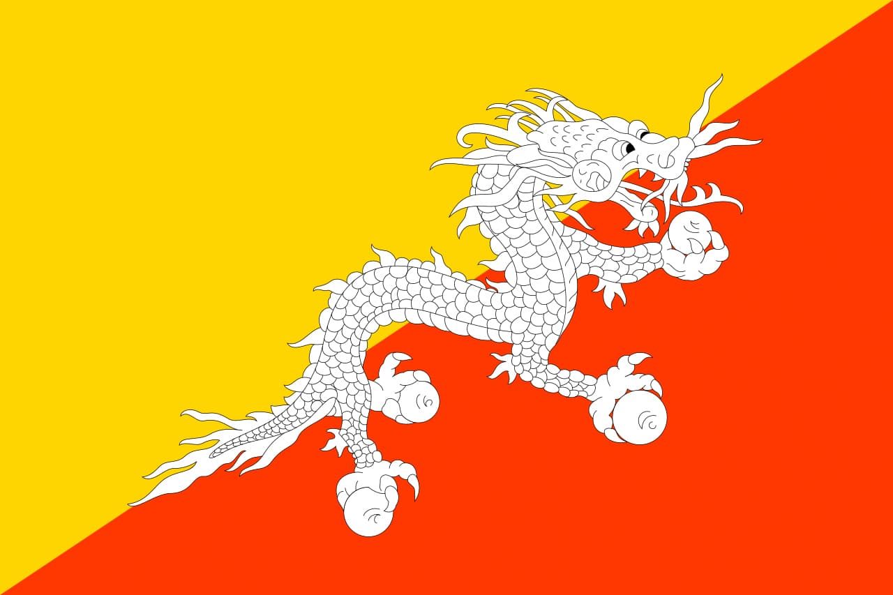 ブータン王国国旗